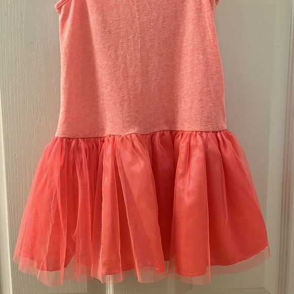 Everbloom Studio Aloha Tutu Tulle Dress Neon Coral Girls Size 4T - Picture 10 of 10